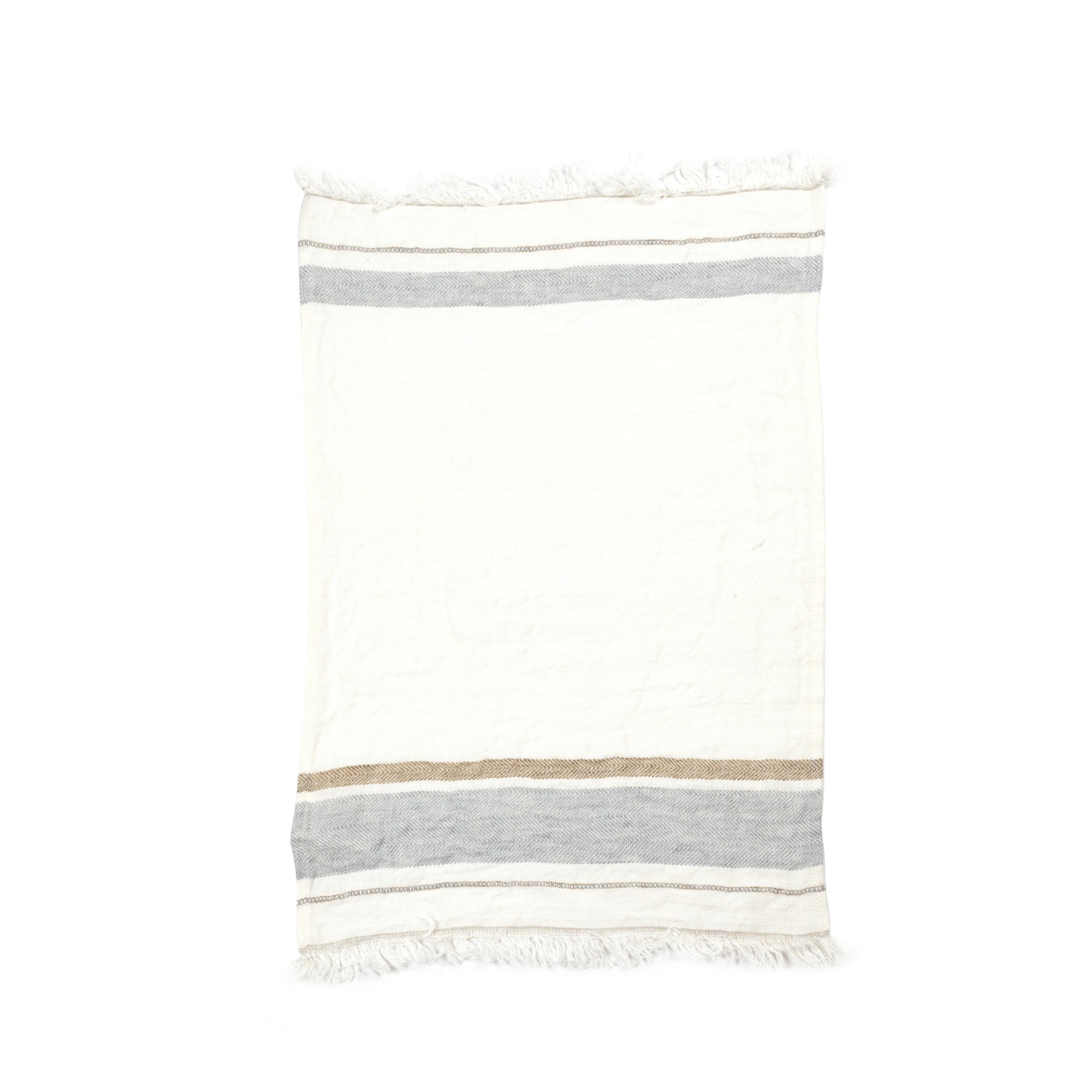Belgian Towel Guest Oyster Stripe