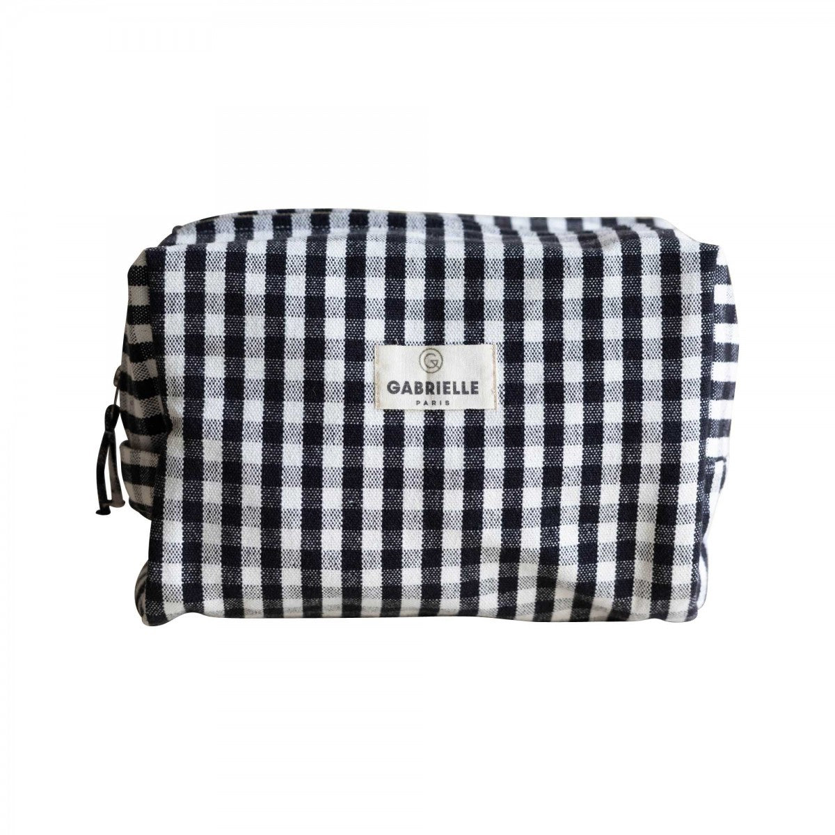 Toilet Bag Algodón Vichy Negro