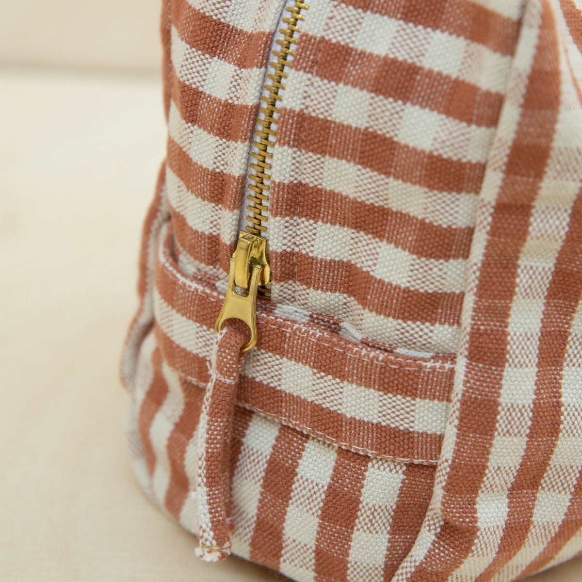 Toilet Bag Algodón Vichy Brique