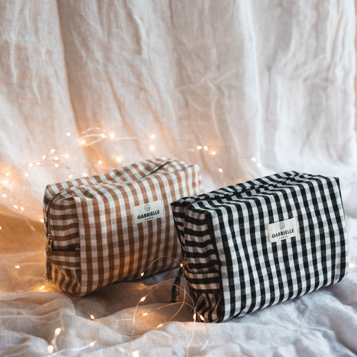 Toilet Bag Algodón Vichy Camel