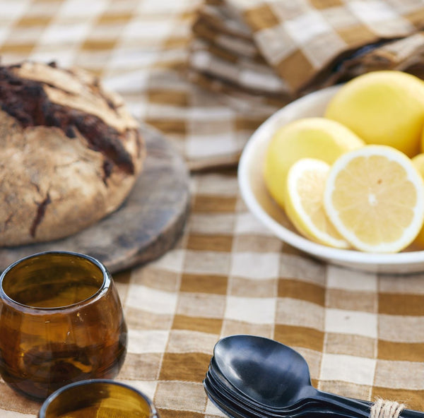 Mantel Individual Bourdon Vintage Vichy - Paille