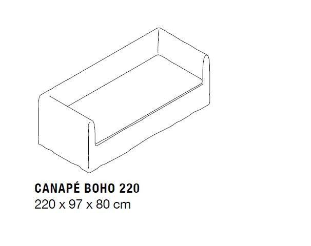 Sofá de Chenilla Blanco Boho 220