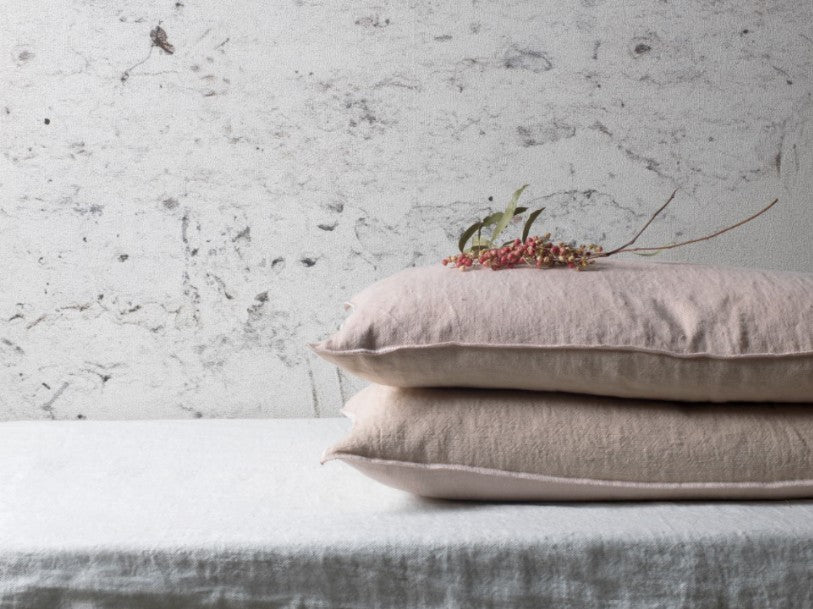 Cojín Vice Versa Lino Lavado Arrugado Panty/Givre