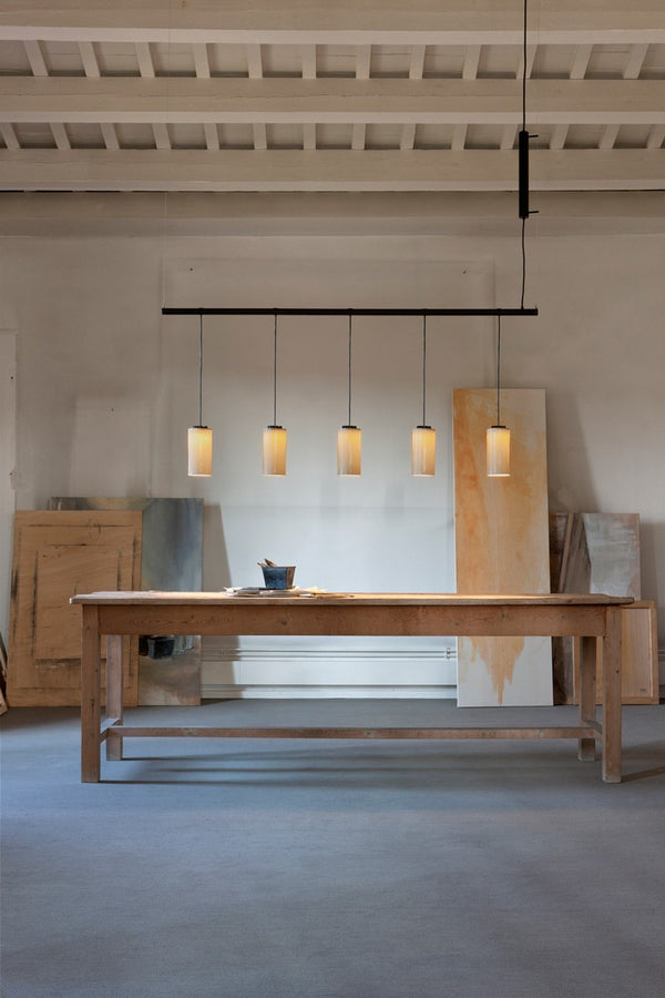 Lámpara Cirio Lineal Porcelana Blanca