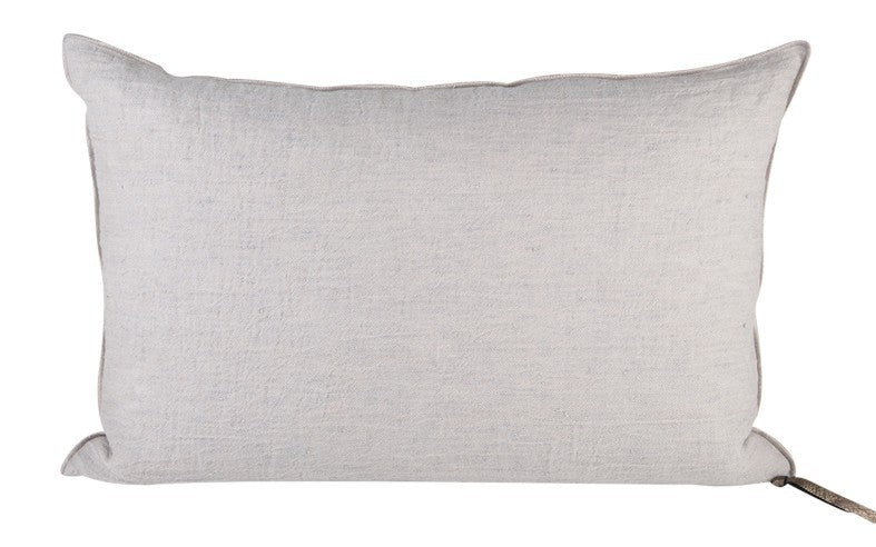 Cojín Vice Versa Lino Lavado Arrugado Perle/Givre