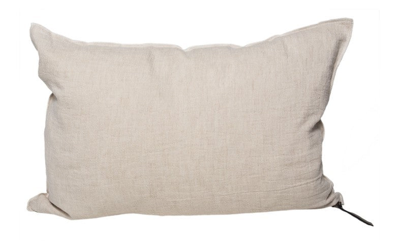 Cojín Vice Versa Lino Lavado Arrugado Creme/Givre