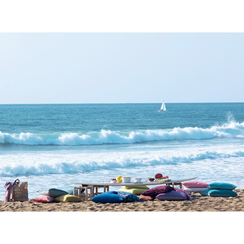 Cojín Vice Versa Lino Lavado Arrugado Creme/Givre