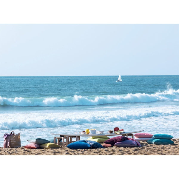 Cojín Vice Versa Lino Lavado Arrugado Creme/Givre