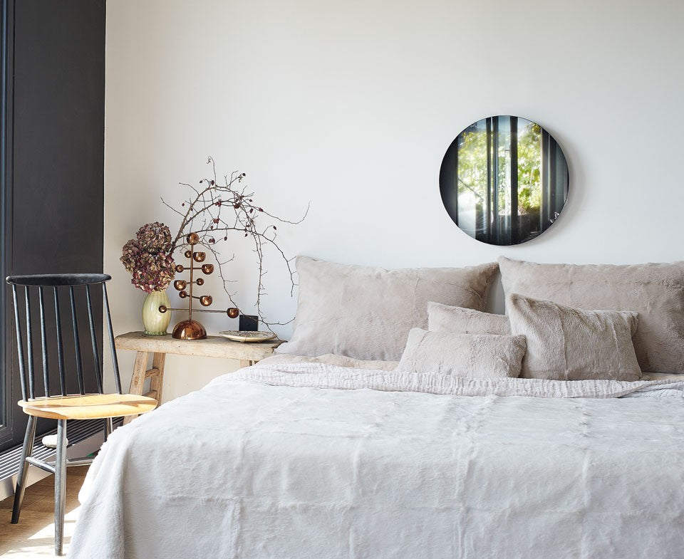 Funda de almohada Basic Lino Lavado Arrugado Shaker Ecorce