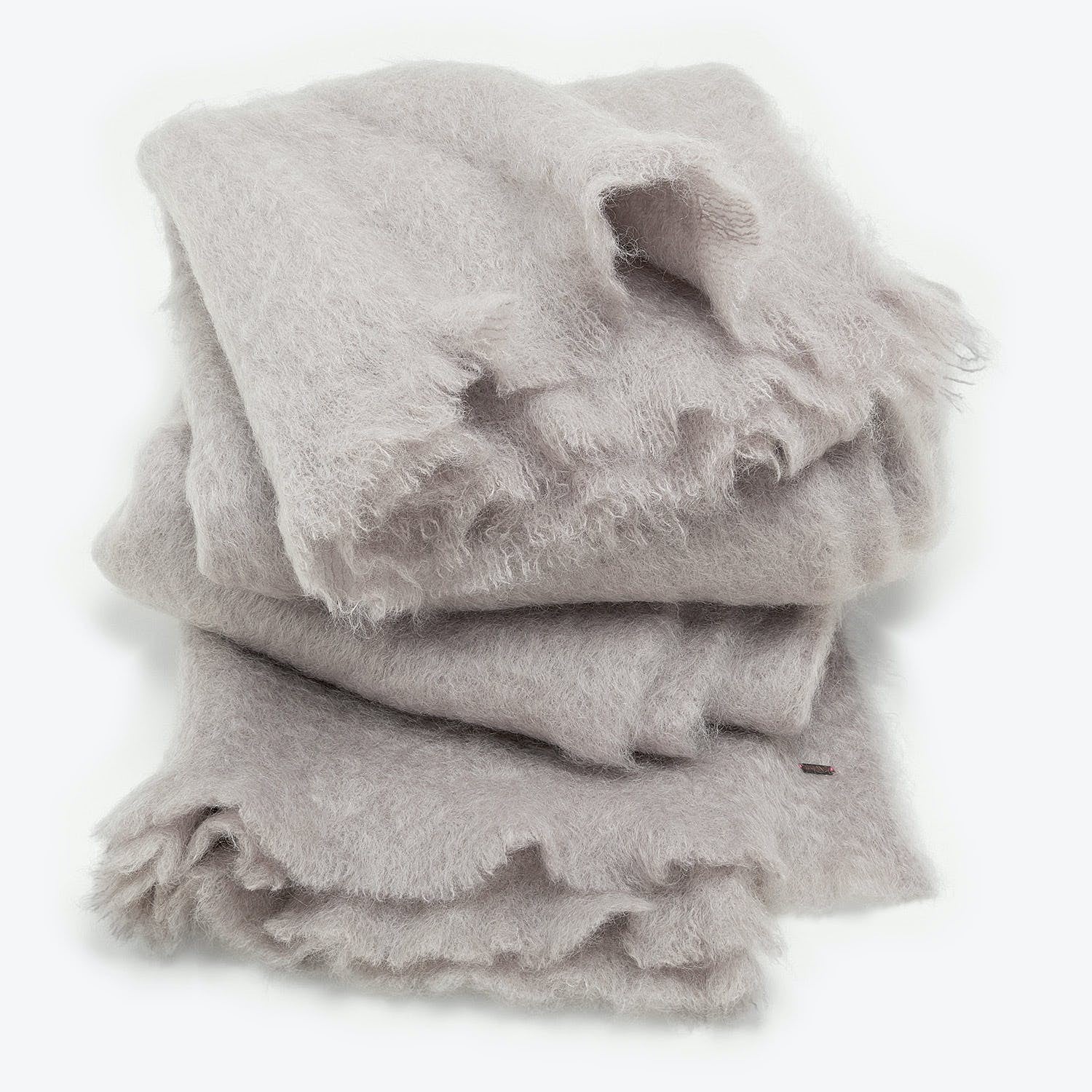 Manta Mohair Gris