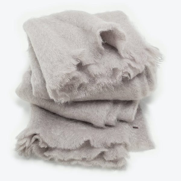 Manta Mohair Gris