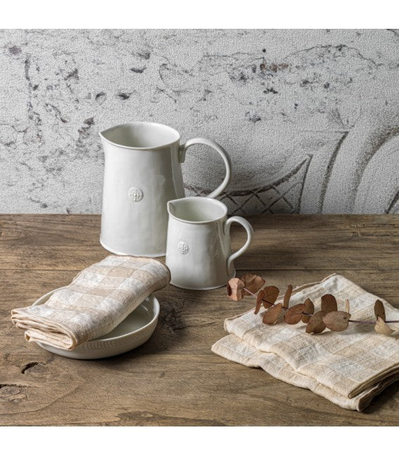 Mantel Bourdon Vintage Vichy Creme