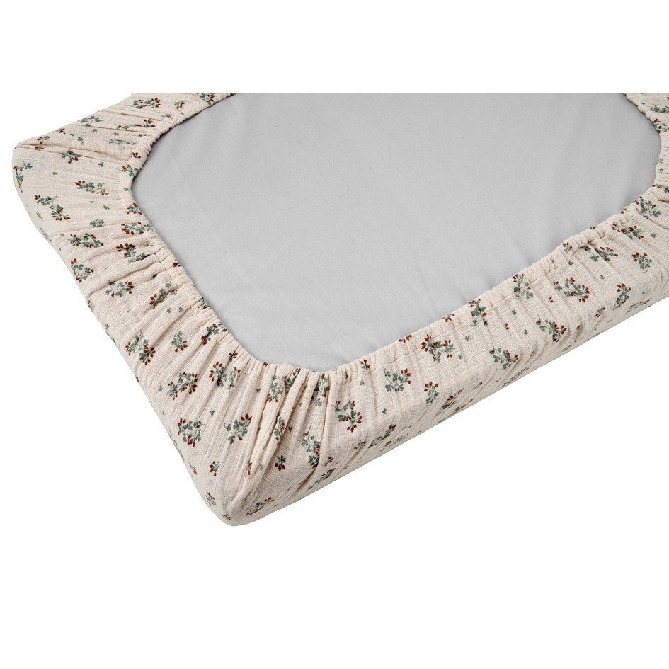 Clover Muslin Fitted Sheet Single