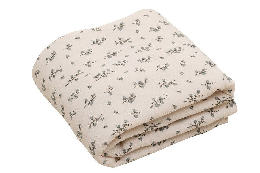 Bluebell Muslin Filled Blanket