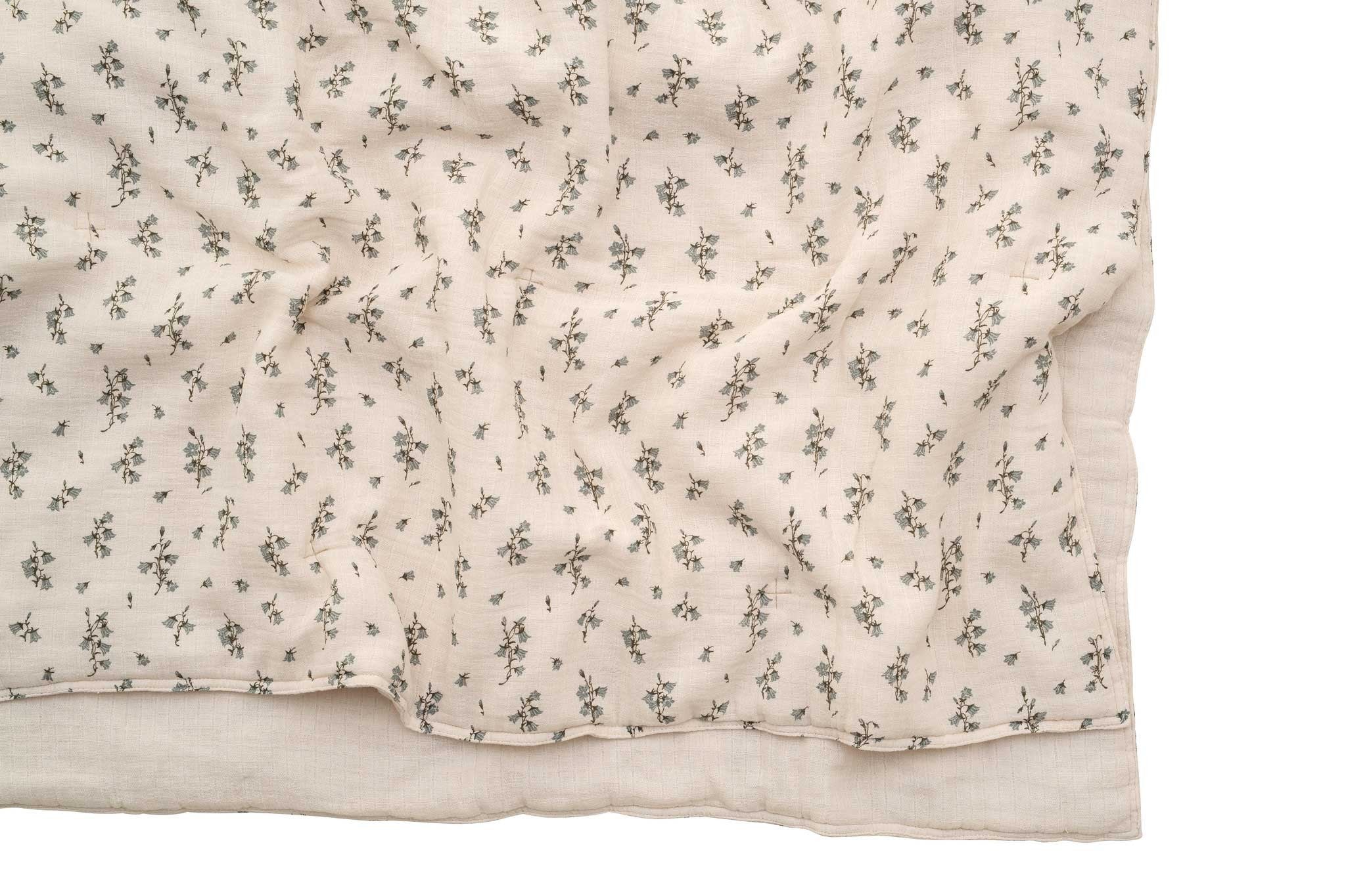 Bluebell Muslin Filled Blanket