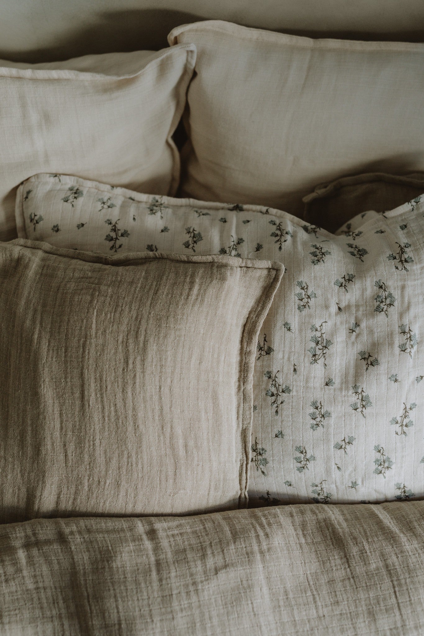 Bluebell Muslin Pillowcase