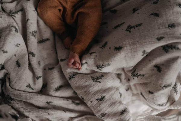 Rosemary Muslin Fitted Sheet Single