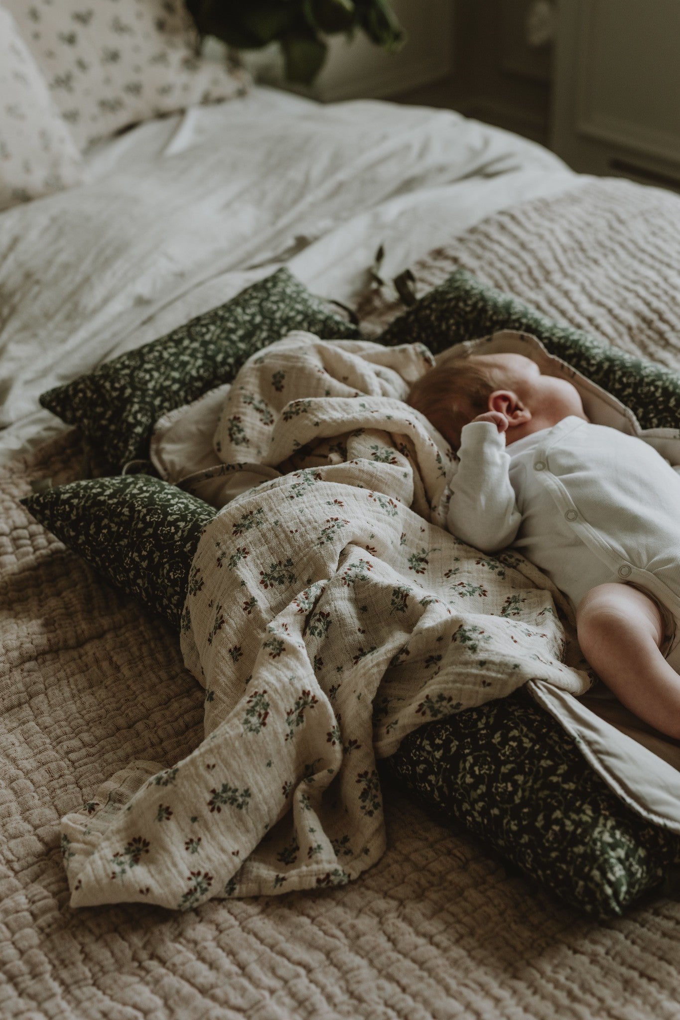 Clover Muslin Fitted Sheet Single