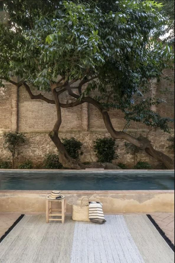 Alfombra Tres Outdoor Stripes Negro