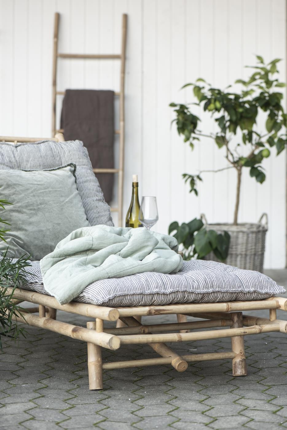 Colchón rayas crema/negro