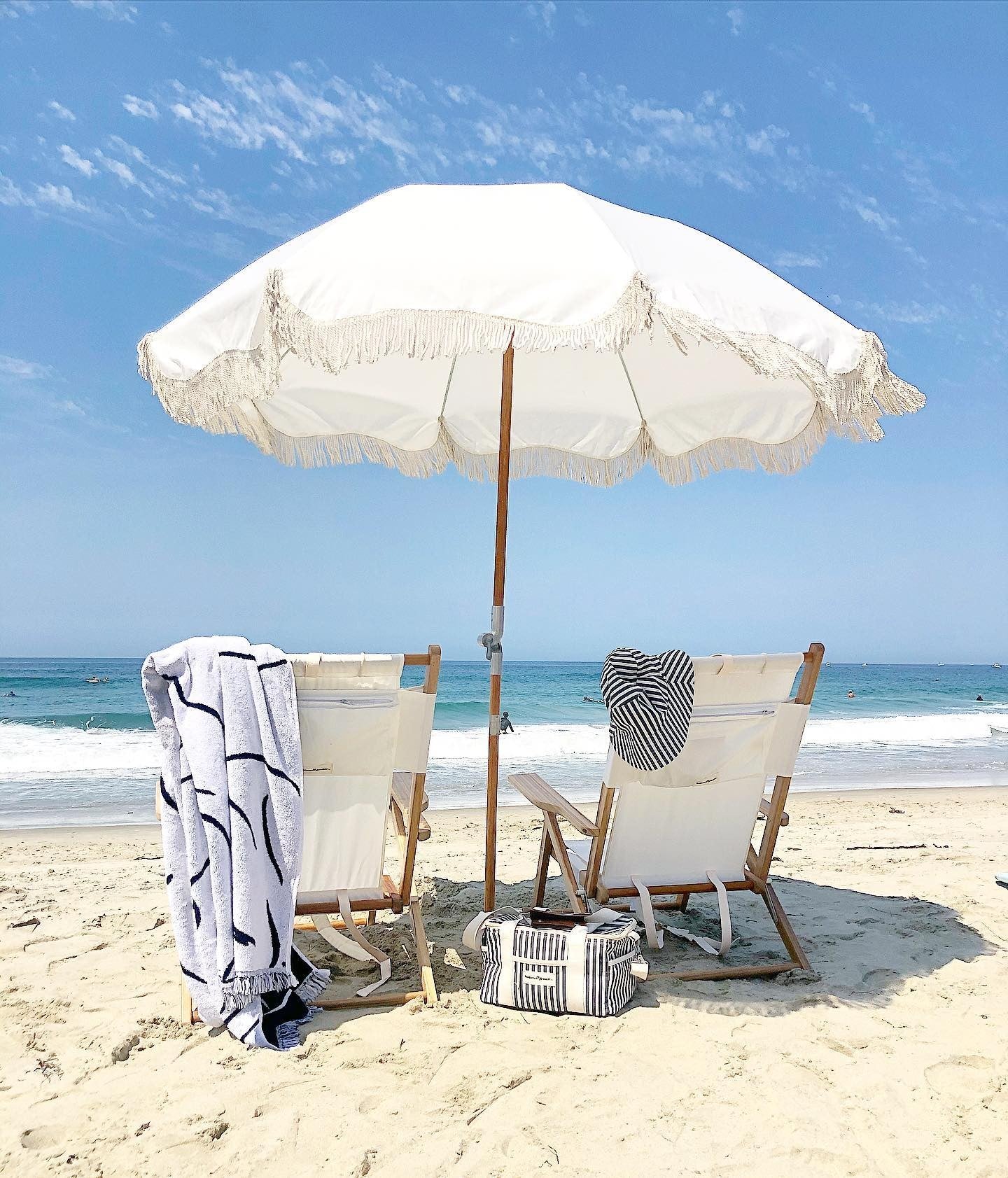 The Premium Beach Umbrella - Antique White