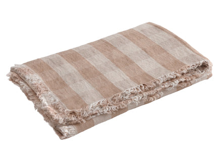 Plaid Vice Versa Frangé Vichy Cottage Nude