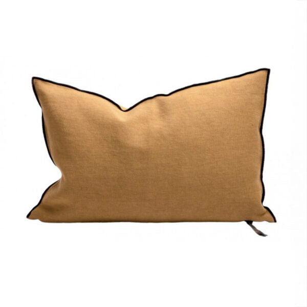 Cojín Vice Versa  Lino Stone Washed Ocre