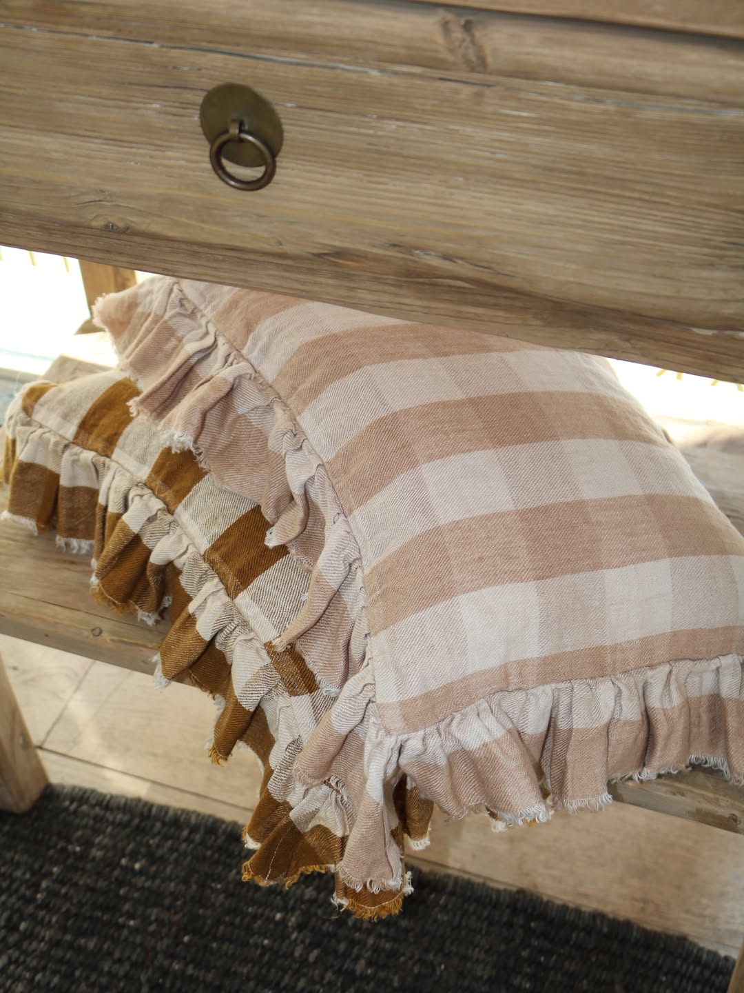 Funda de almohada Boho Vichy Cottage