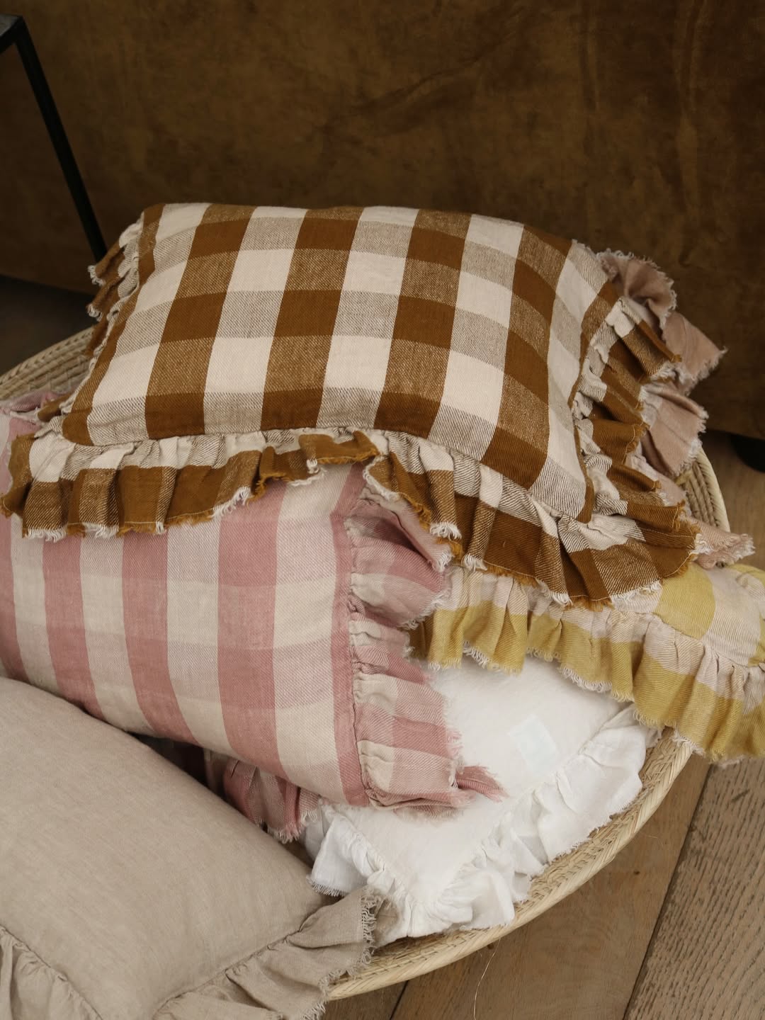 Funda de almohada Boho Vichy Cottage