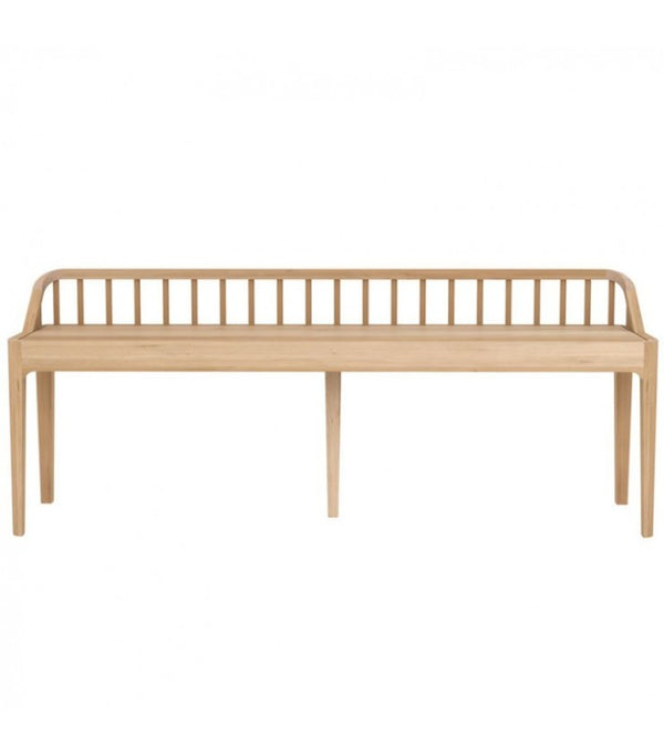 Banco Spindle Roble con Respaldo