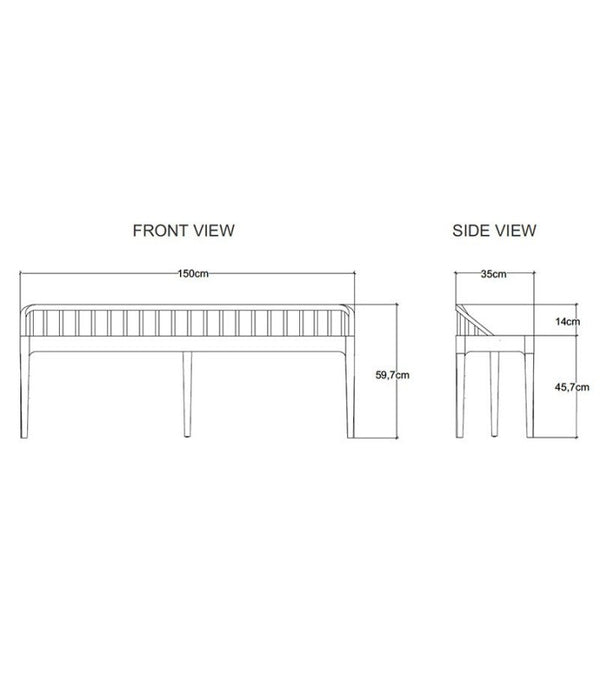 Banco Spindle Roble con Respaldo