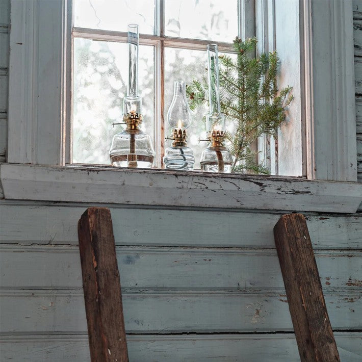 Lámpara de queroseno latón transparente M