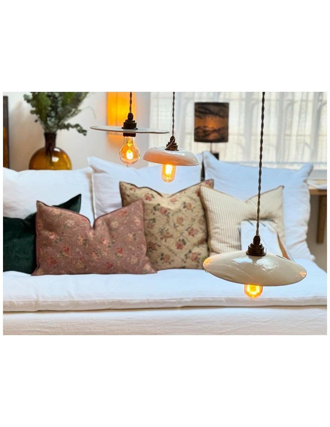 Cojín Vice Versa en Lino Jardin Secret Creme