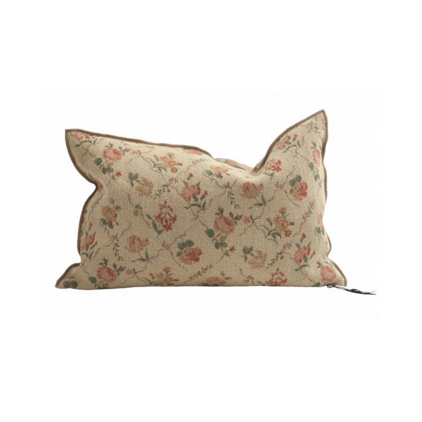 Cojín Vice Versa en Lino Jardin Secret Orgeat