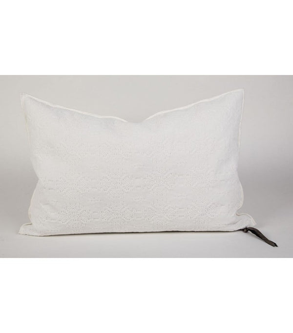 Cojín Vice Versa Jacquard Stone Washed Kilim Blanc