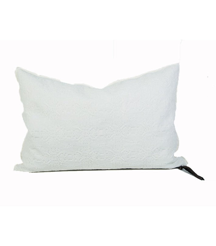 Cojín Vice Versa Jacquard Stone Washed Kilim Blanc