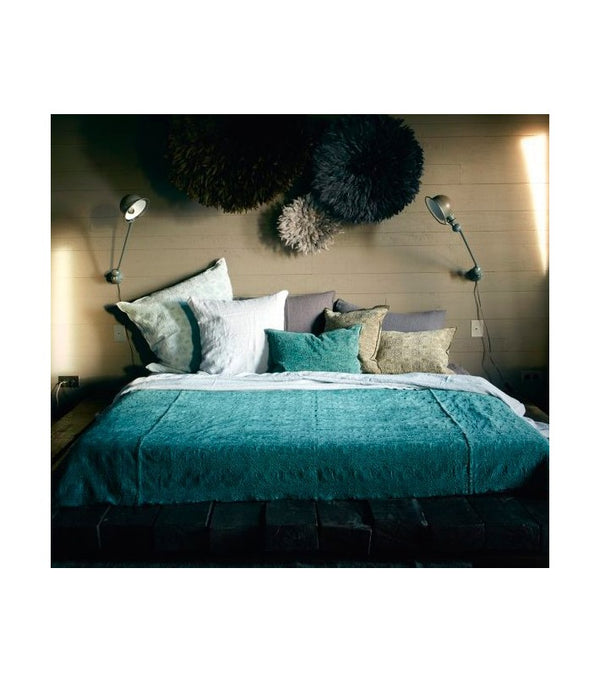 Cojín Vice Versa Jacquard Stone Washed Kilim Charbon