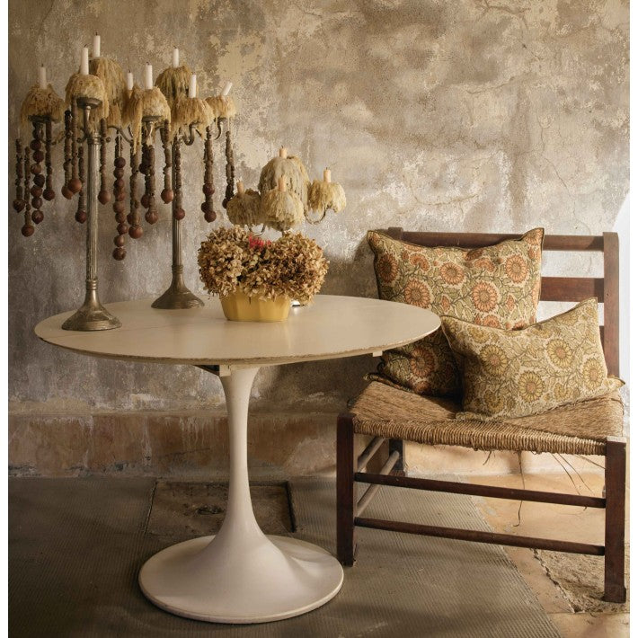 Cojín Vice Versa Lino Wabi Sabi Imprimé, Les Tournesols Bronze