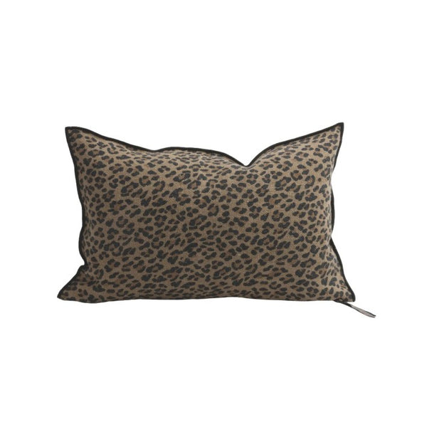 Cojín Vice Versa Lino Wabi Sabi Imprimé, Panthère