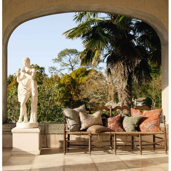 Cojín Vice Versa Lino Wabi Sabi Imprimé, Pompadour Argile