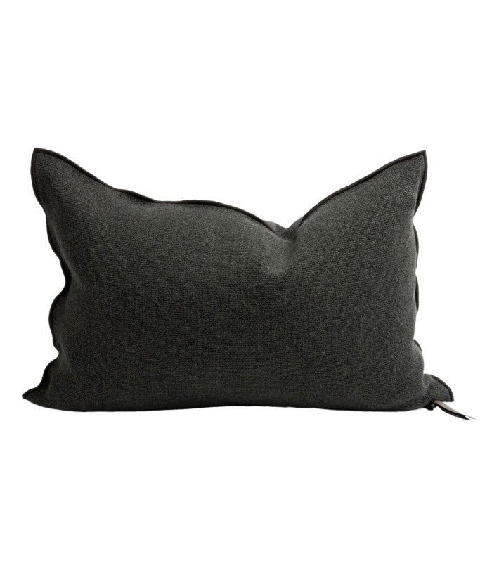 Cojín Vice Versa tela Formentera Charbon