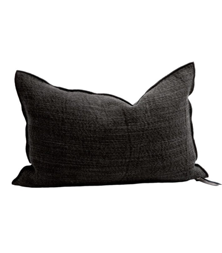 Cojín Vice Versa tela Nomade Charbon