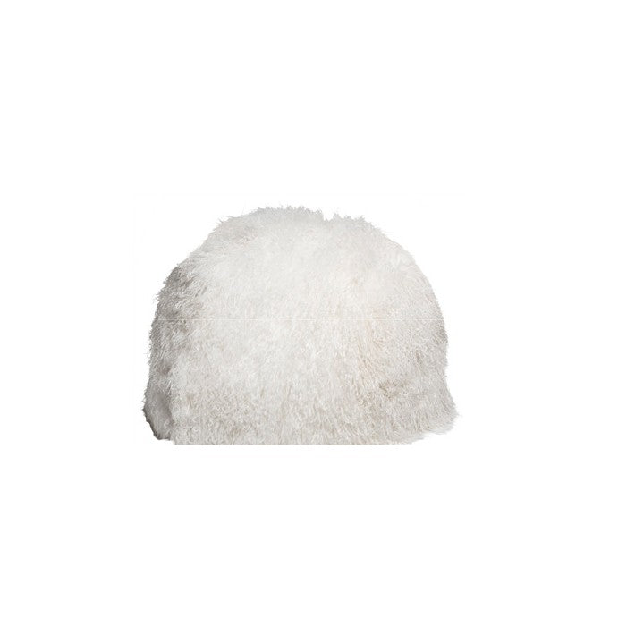Pouf Bulle Cabra del Tibet Blanco Lino