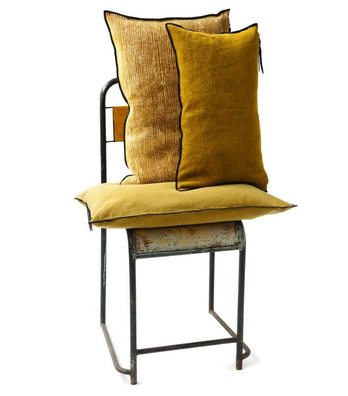 Cojín Vice Versa Chenille Soft Washed Ocre