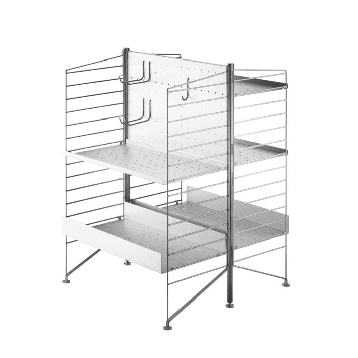 String estantería autoportante galvanizada doble