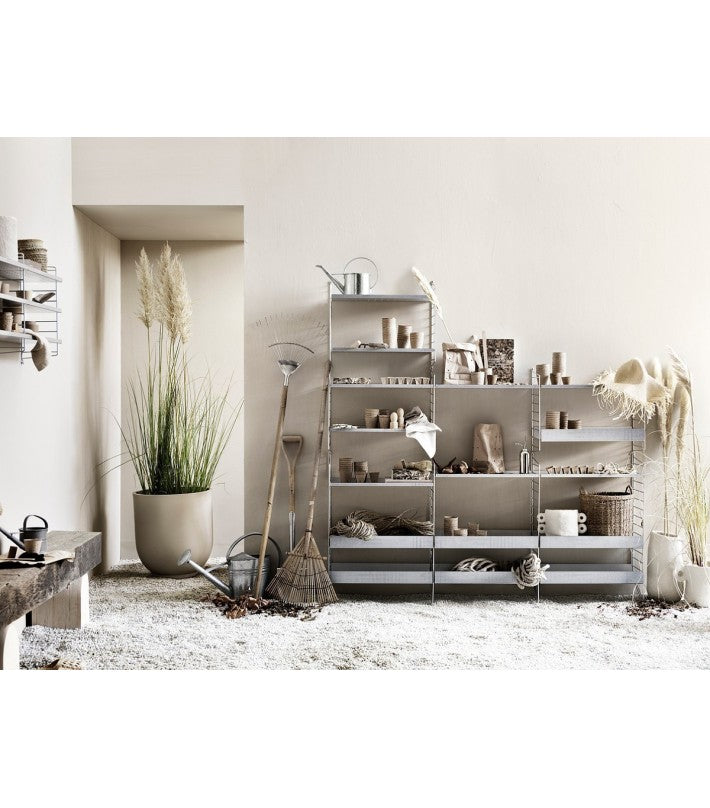 Estantería  de pared con 3 secciones 185x180x30 de acero galvanizado