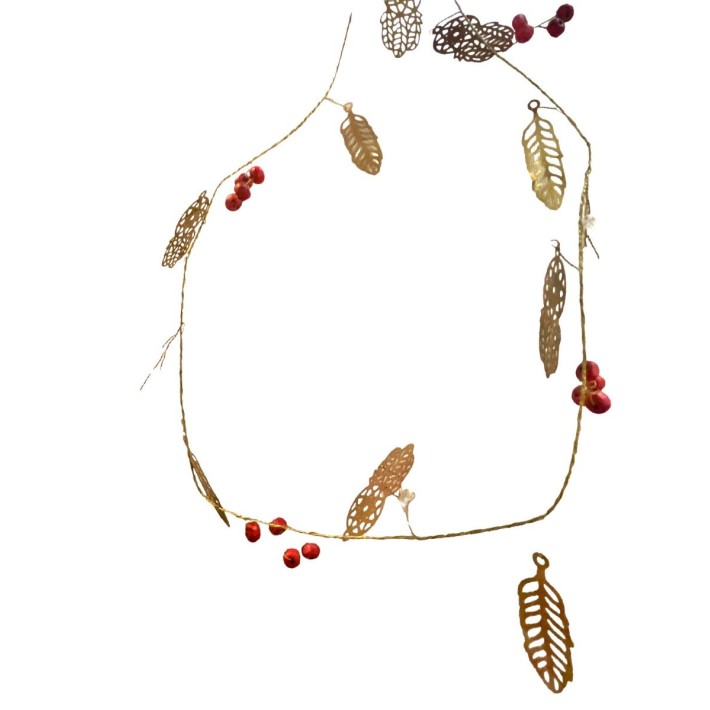 Guirnalda Gold colored red berries