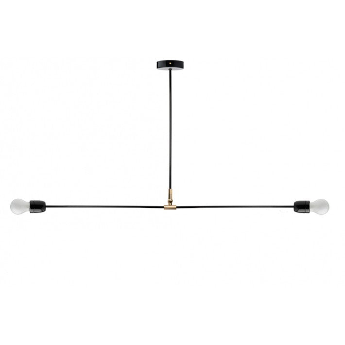 Lámpara de techo articulada Nox – Doble brazo de porcelana y metal