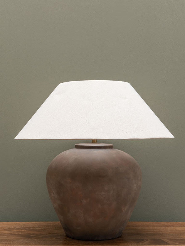 Lámpara de terracota y lino GL