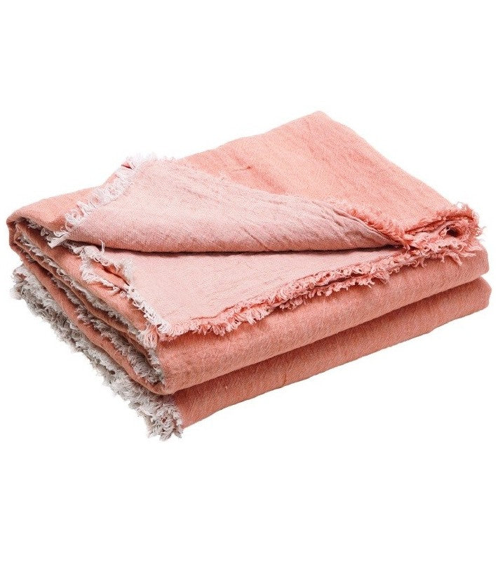 Plaid Vive Versa Lino Lavado Arrugado Melon / Givre